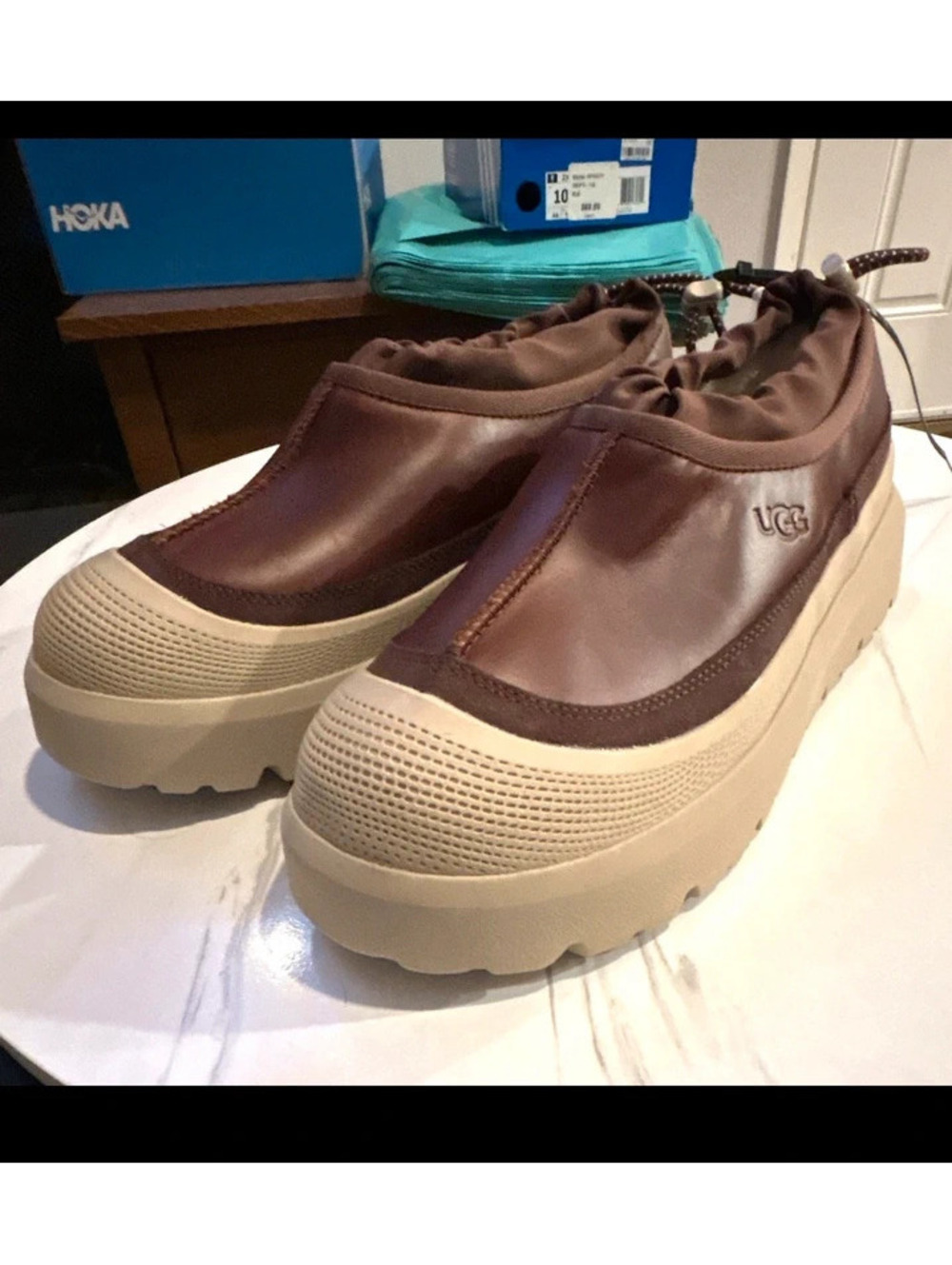 UGG Tasman Weather Hybrid Men’s Size 11 Brown Slip-On Shoes NEW